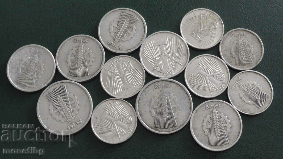 Germany (GDR) 1948-53. - Coins (13 pieces)