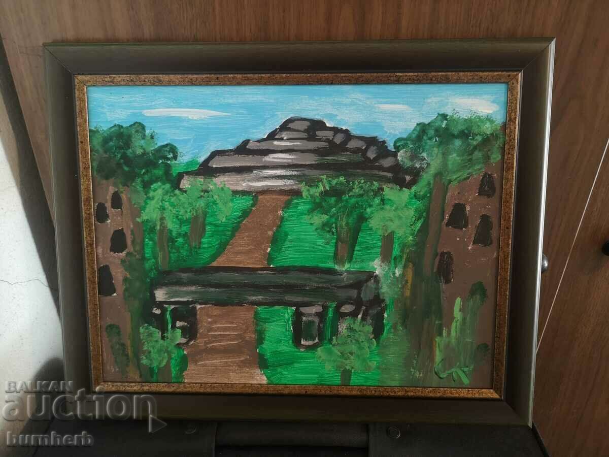 painting - Jungle ruins with frame - 2024