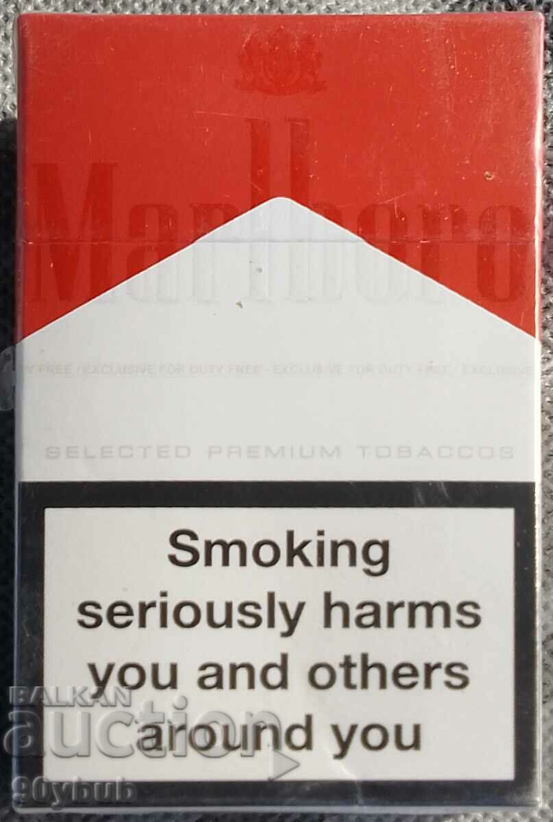 An old box of Swiss Marlboro cigarettes