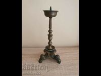 Old solid bronze candle holder!