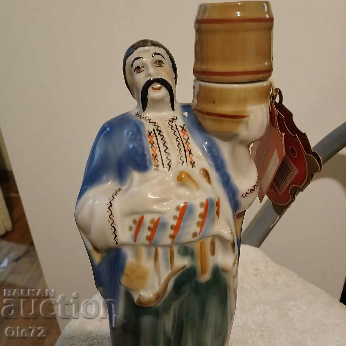 Kazakh porcelain, bottle, peacock - USSR Kazakh porcelain, bottle, peacock - USSR