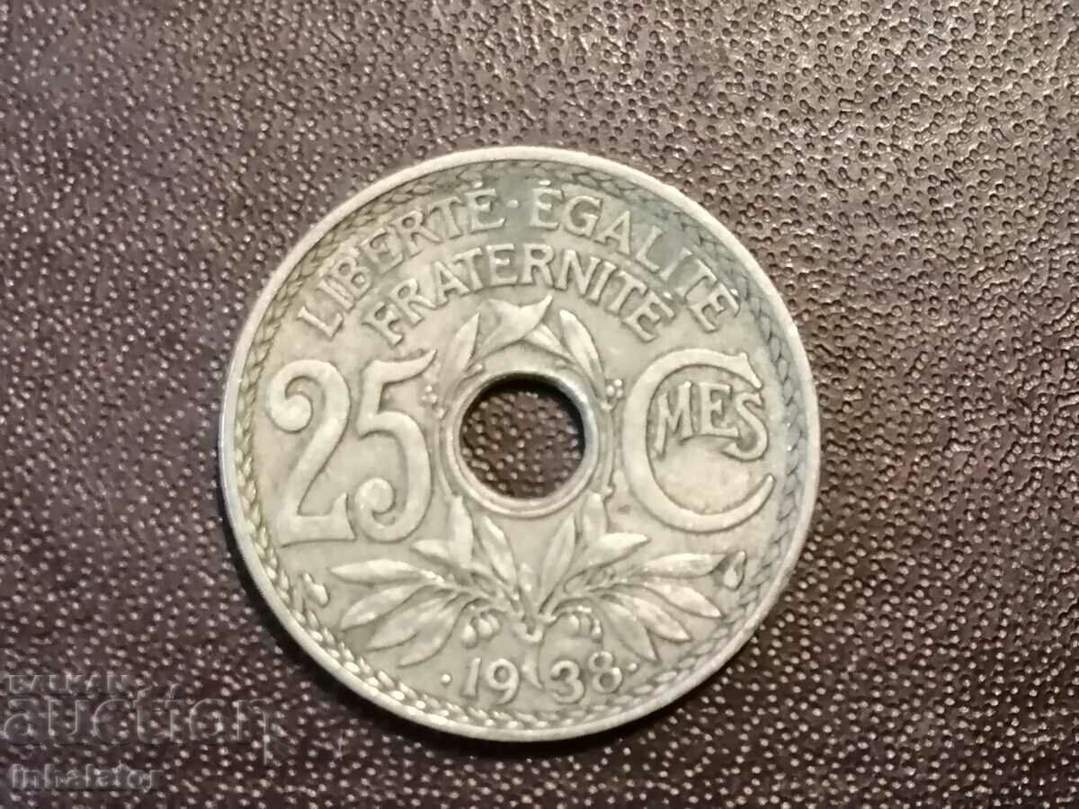 1938 25 centimes France