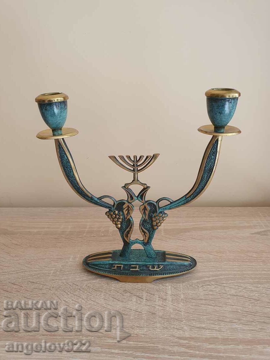 A beautiful solid bronze candle holder!