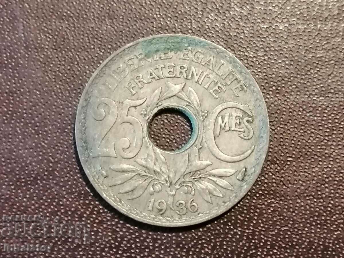 1936 25 centimes France