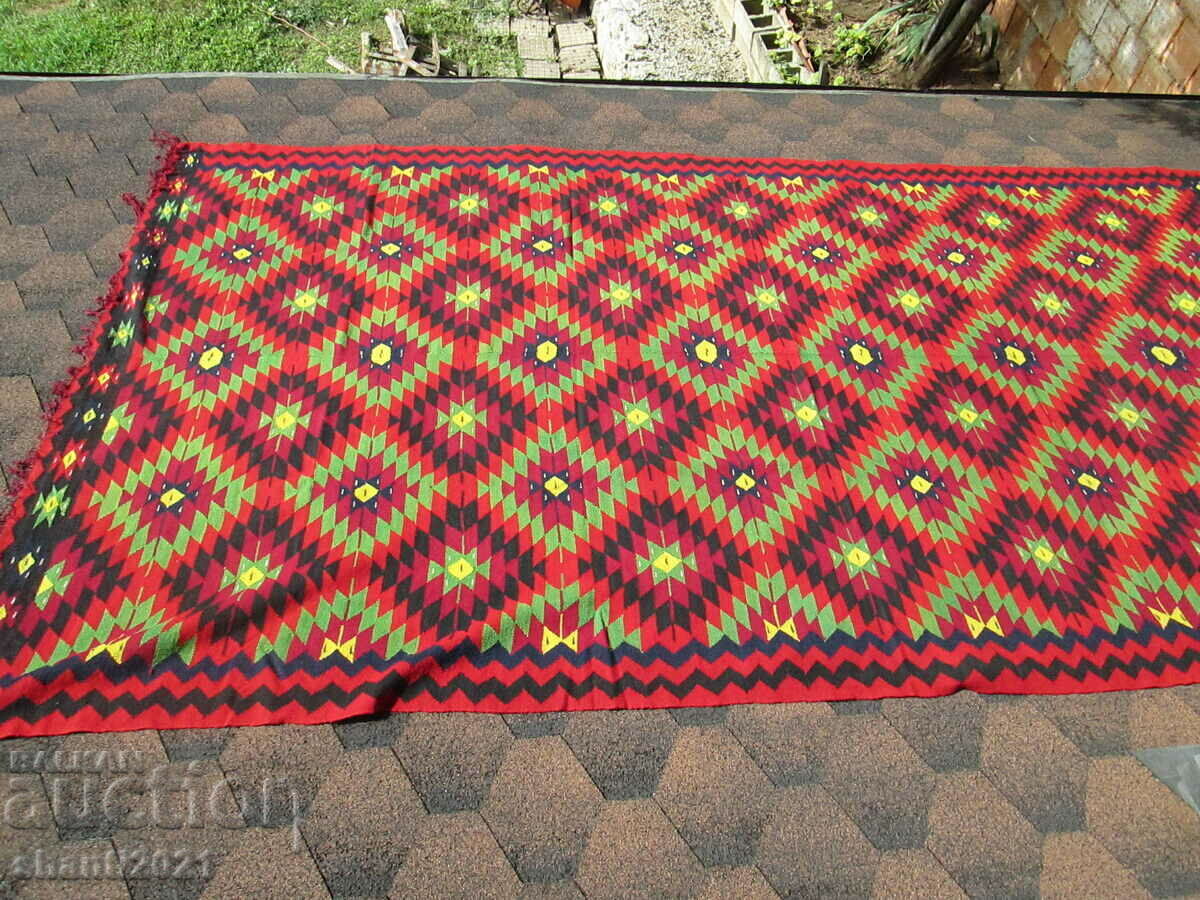 Rare 19C Teteven wool carpet, double-faced 4.20 x 2.30m. with price 1000.00 BGN | € 511.29