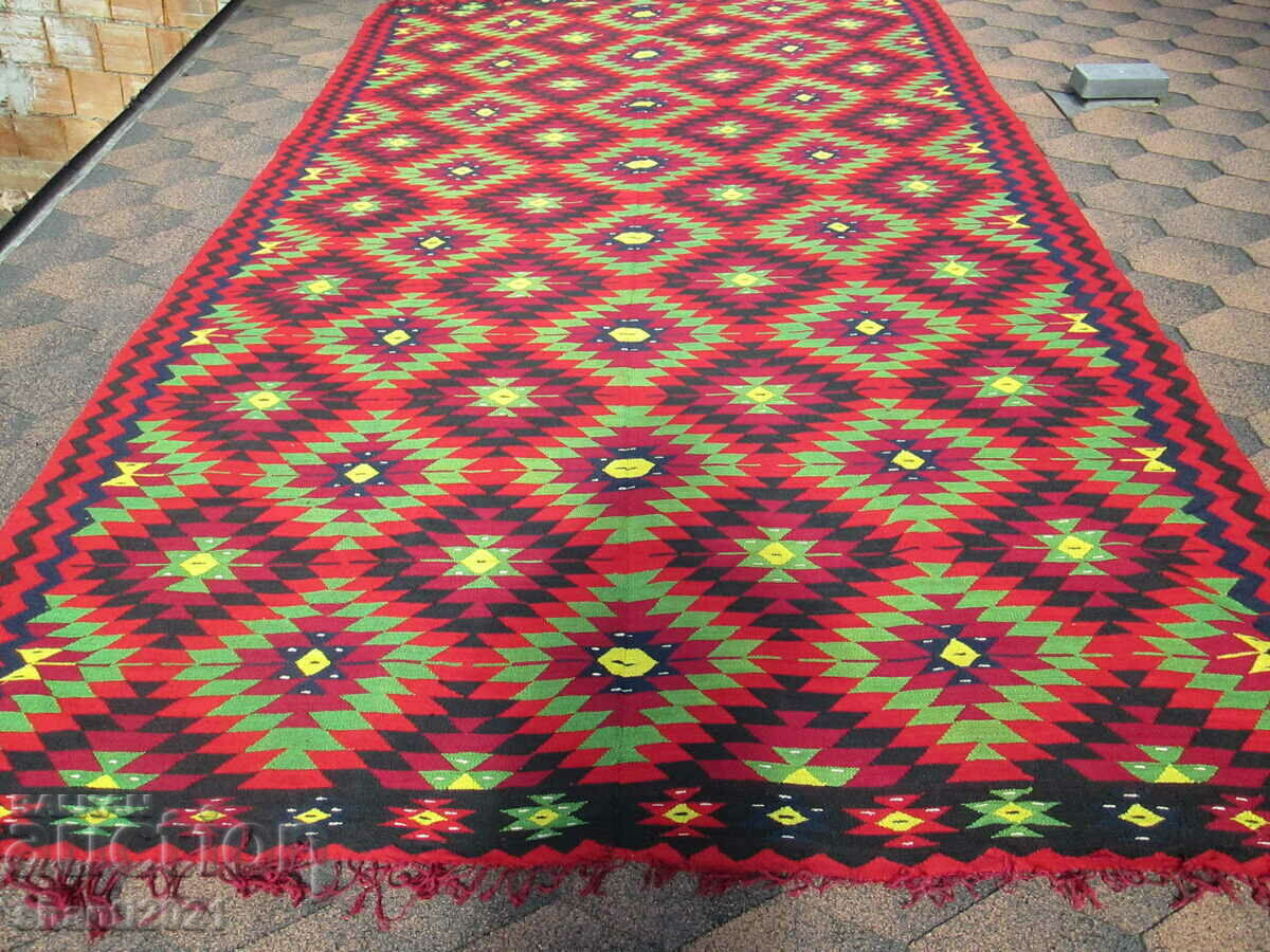 Rare 19C Teteven wool carpet, double-faced 4.20 x 2.30m. - 7