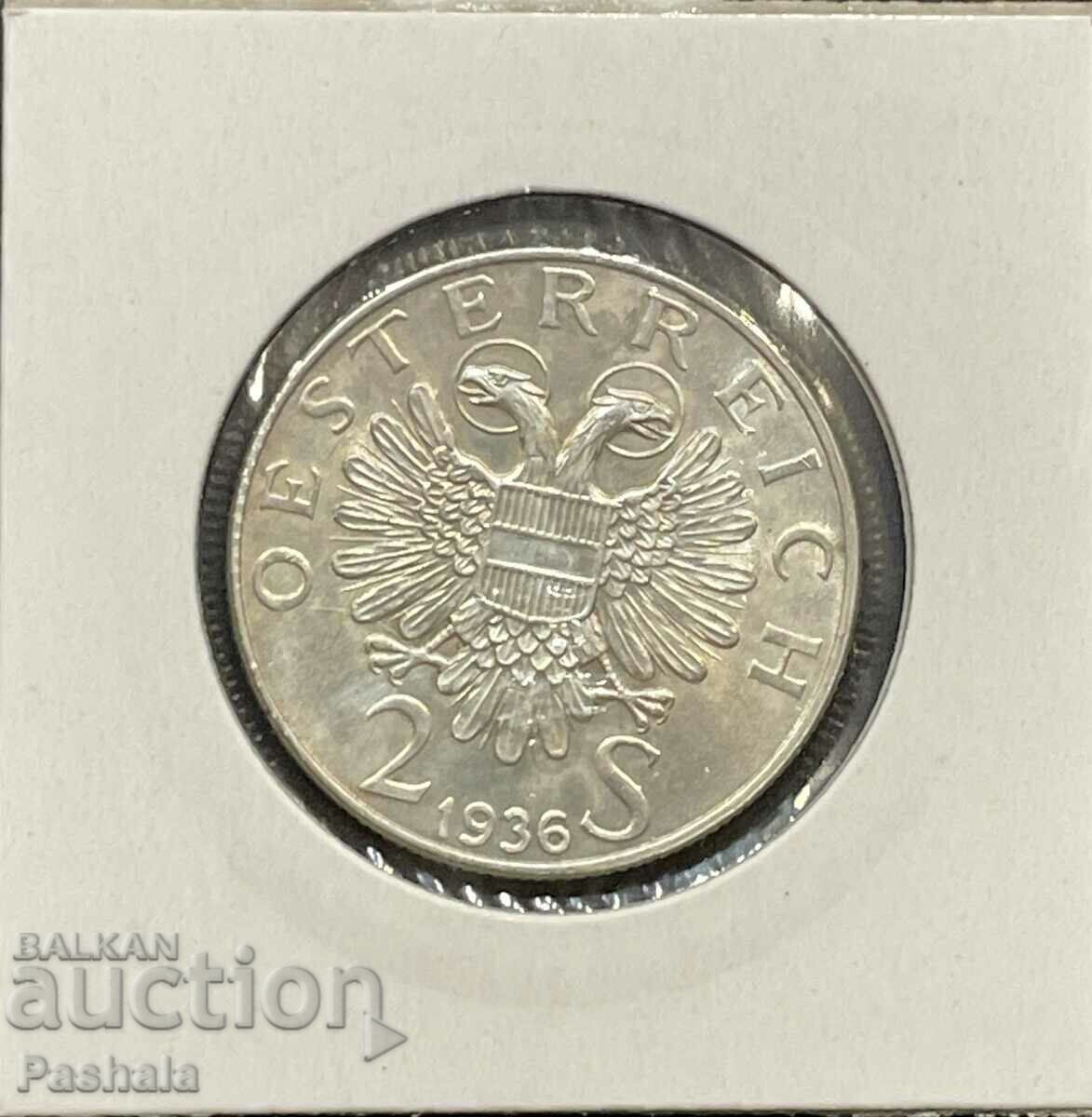 Αυστρία 2 σελίνια 1936 με τιμή 50.00 BGN | € 25.56 Αυστρία 2 σελίνια 1936 με τιμή 50.00 BGN | € 25.56