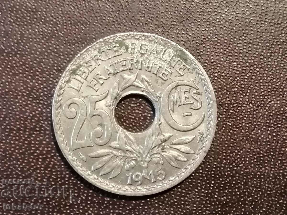 1915 anul 25 de centi Franta