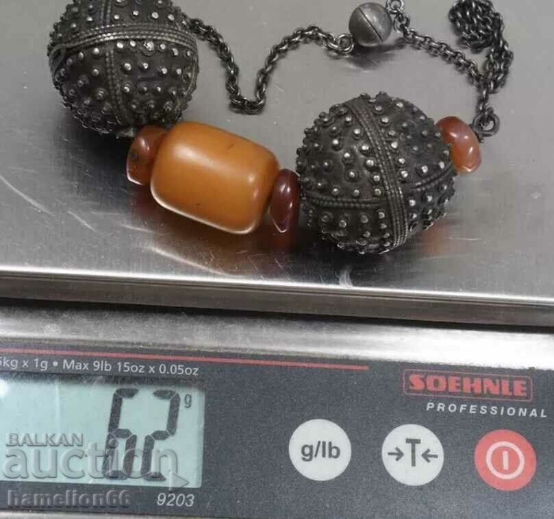 Old jewelry - silver, amber with price 266.00 BGN | € 136.00 Old jewelry - silver, amber with price 266.00 BGN | € 136.00