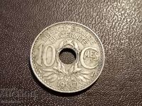 1937 10 centimes France