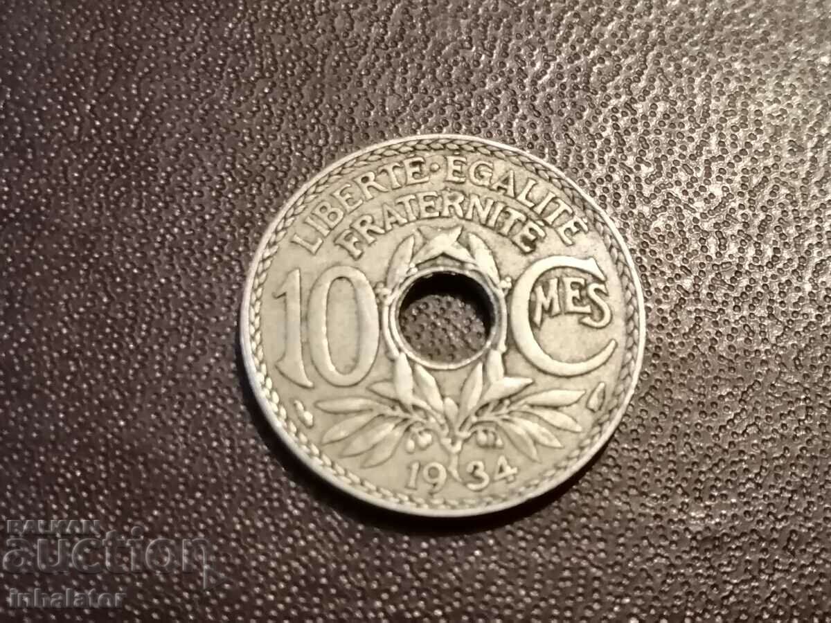 1934 10 centimes France