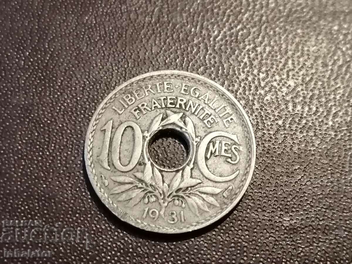 1931 10 centimes Franta