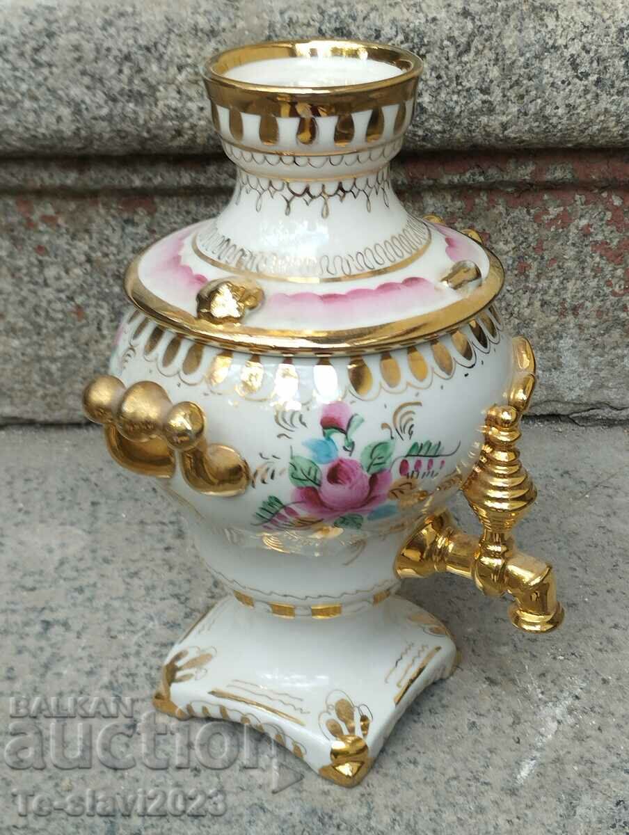 Russian Soviet Porcelain samovar GZHEL