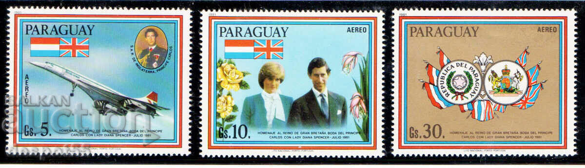 1981. Paraguay. Nunta Regală - Prințul Charles și Lady Diana.