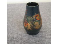 Old miniature Chinese dragon vase