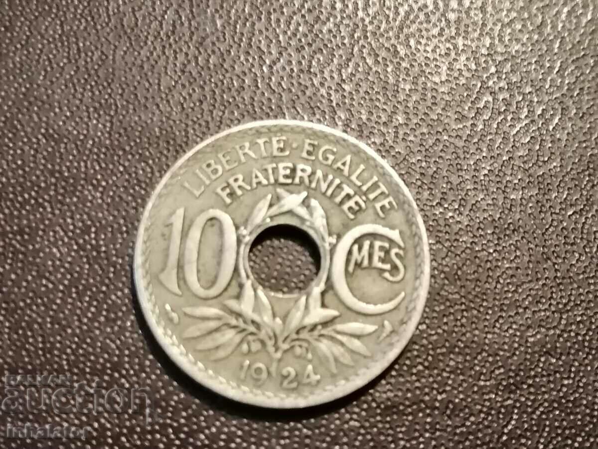 1924 10 centimes France