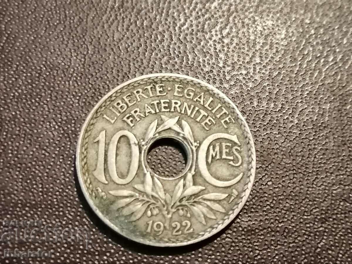 1922 10 centimes France