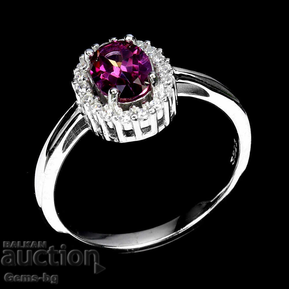 Silver ring with natural topaz and zirconium with price 77.00 BGN | € 39.37 Silver ring with natural topaz and zirconium with price 77.00 BGN | € 39.37