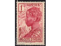 Franța/Cote D"Ivoire/AOF-1936-Culegător obișnuit de cafea, MLH