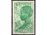 Franța/Cote D"Ivoire/AOF-1936-Culegător obișnuit de cafea, MLH