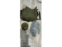 Gas mask with filter and backpack new