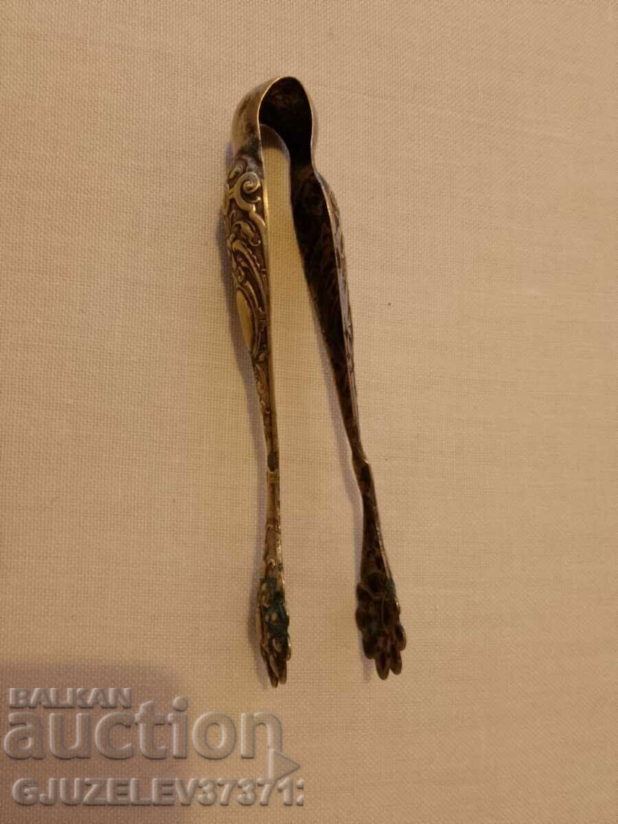 Retro Baroque brass silver-plated sugar ice tongs - 5 Retro Baroque brass silver-plated sugar ice tongs - 5