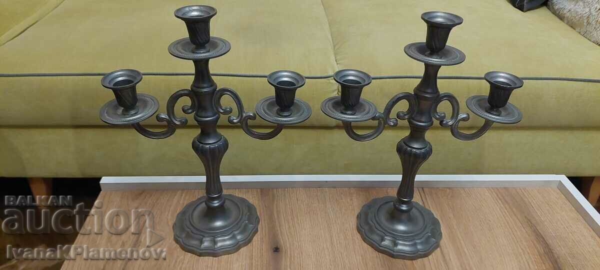 Lead candlesticks for collectors