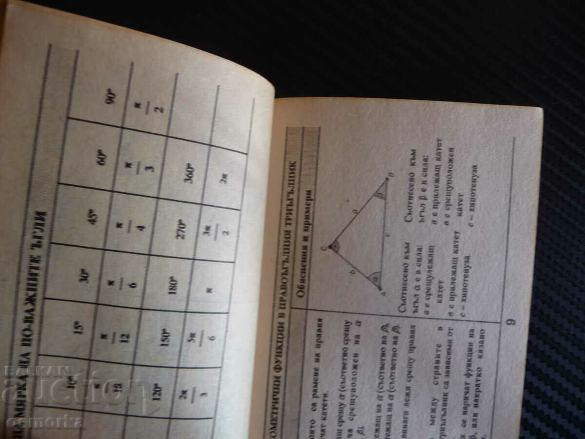 Formulas in mathematics: Trigonometry Rules, explanations, ex with price 10.00 BGN | € 5.11 Formulas in mathematics: Trigonometry Rules, explanations, ex with price 10.00 BGN | € 5.11
