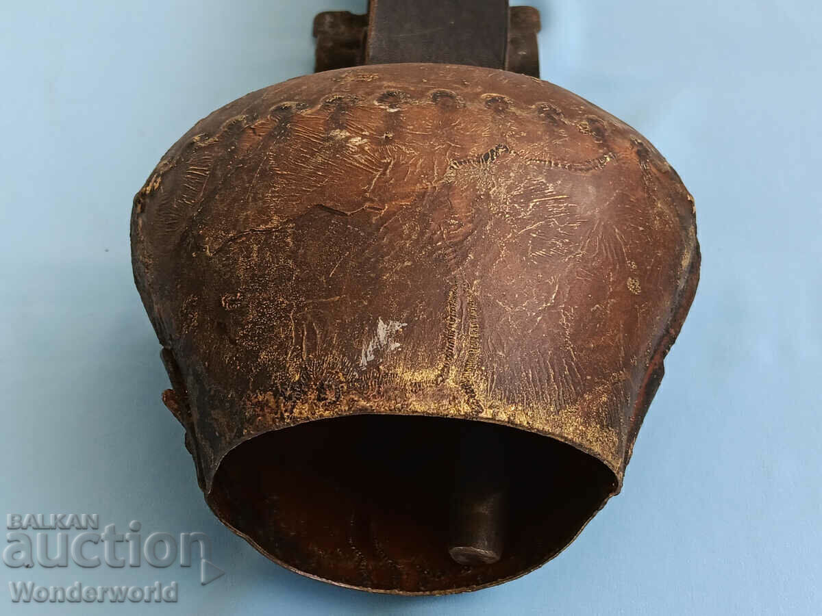 Originală, veche, clopot de animale foarte mare, talangă