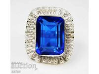 BZC!! 52.70ct Sterling Silver 1 Penny Topaz Ring!!