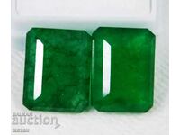 BZC! 24.10 ct natural beryl emerald 2 pcs certVGTL of 1 st!