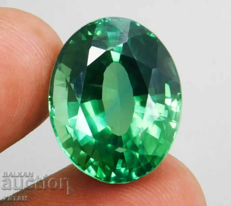 BZC! 7.45 ct Natural Green Sapphire Cert VGTL of 1pc!