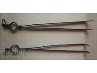 Old dilaf - rye tongs for hearth, stove or fireplace