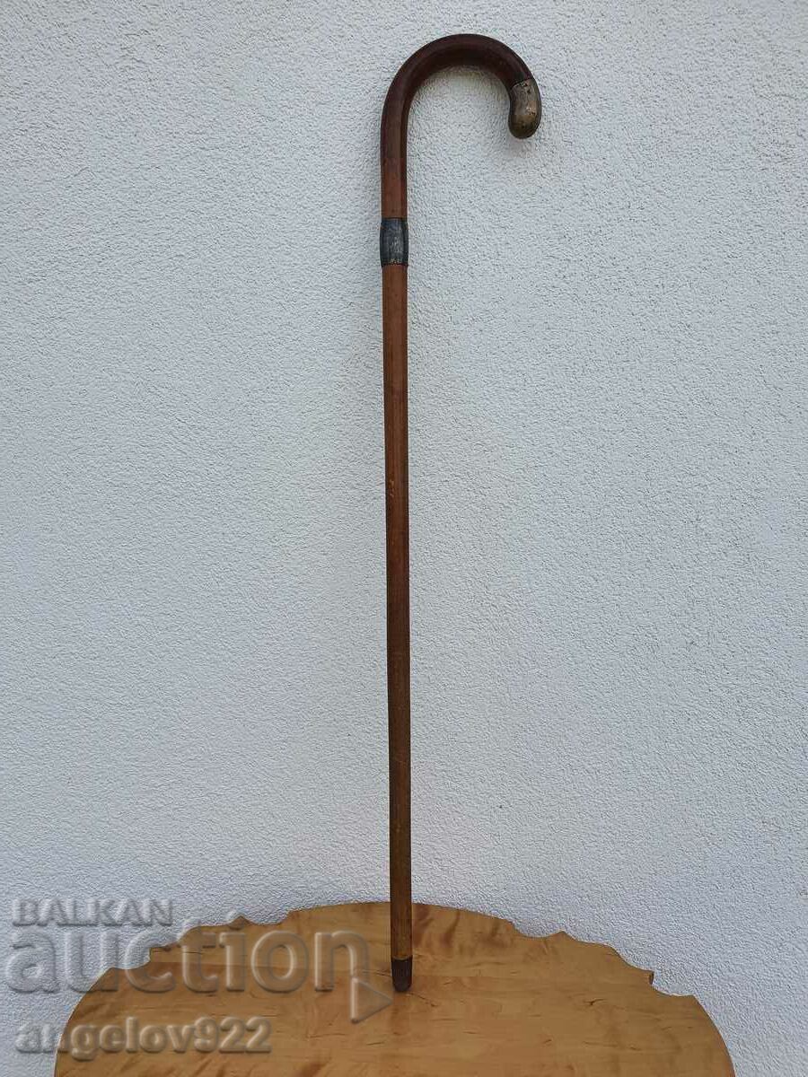 Vintage cane with silver handle!!!