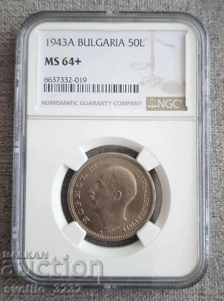 50 BGN 1943 MS 64+ NGC