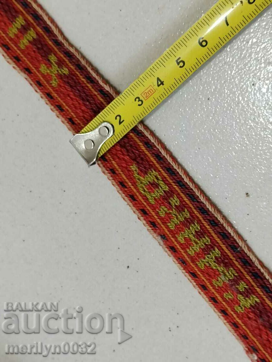 Old handwoven belt, girdle, costume belt - 5