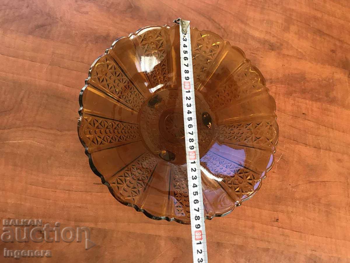 FRUCTIERA SALATIERA THICK EMBOSSED GLASS BULGARIA FROM SOCA with price 38.00 BGN | € 19.43 FRUCTIERA SALATIERA THICK EMBOSSED GLASS BULGARIA FROM SOCA with price 38.00 BGN | € 19.43