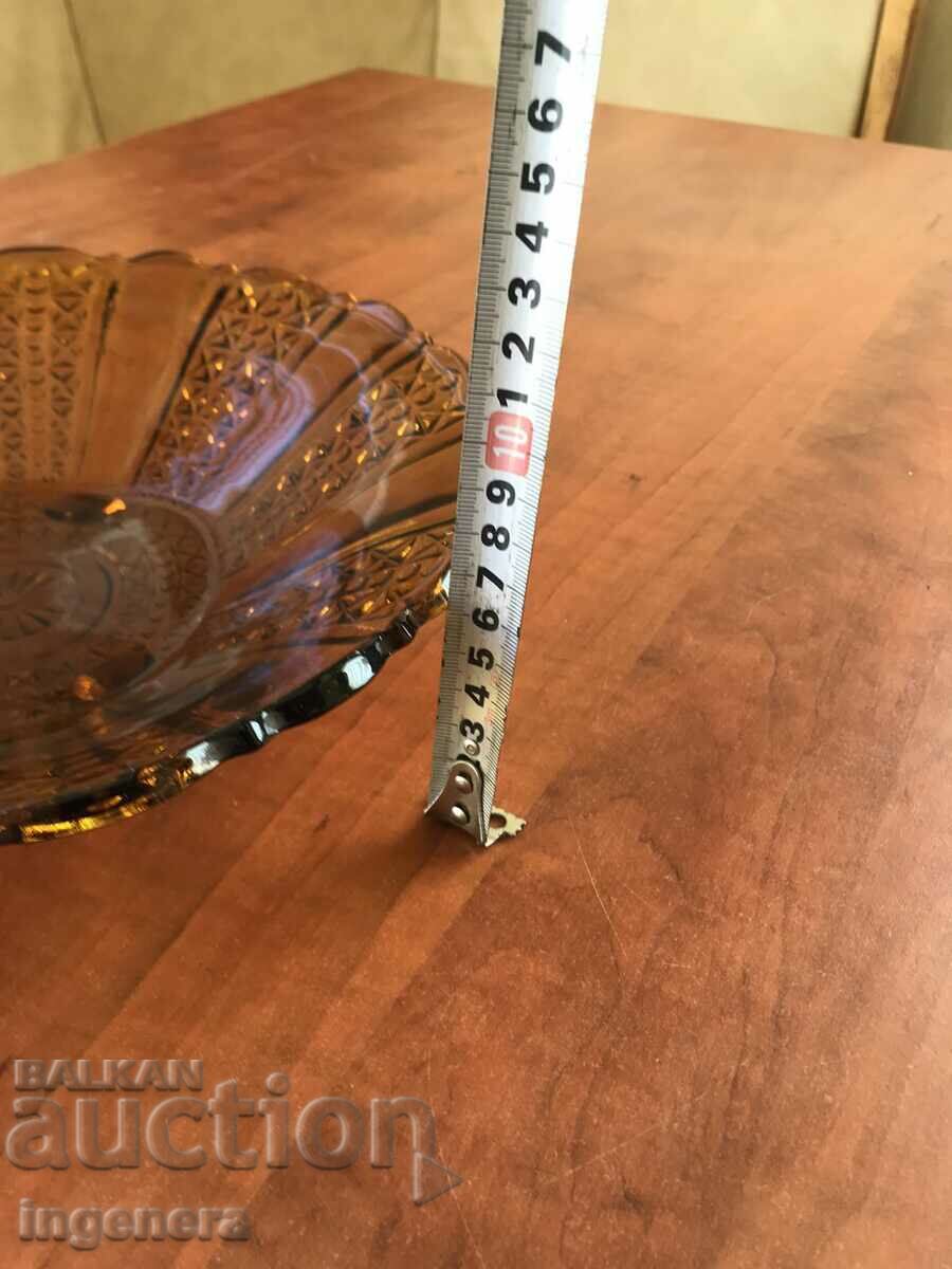 FRUCTIERA SALATIERA THICK EMBOSSED GLASS BULGARIA FROM SOCA - 5 FRUCTIERA SALATIERA THICK EMBOSSED GLASS BULGARIA FROM SOCA - 5