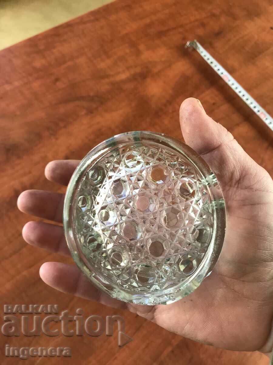 THICK GLASS ASHTRAY EMBOSSED FROM THE 70'S - 5 THICK GLASS ASHTRAY EMBOSSED FROM THE 70'S - 5