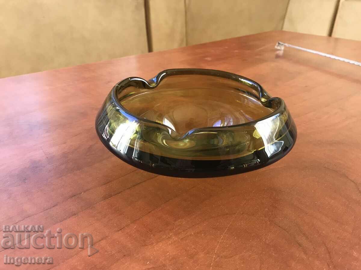 Auction THICK GLASS ASHTRAY, EMBOSSED MASSIVE SOCA Auction THICK GLASS ASHTRAY, EMBOSSED MASSIVE SOCA