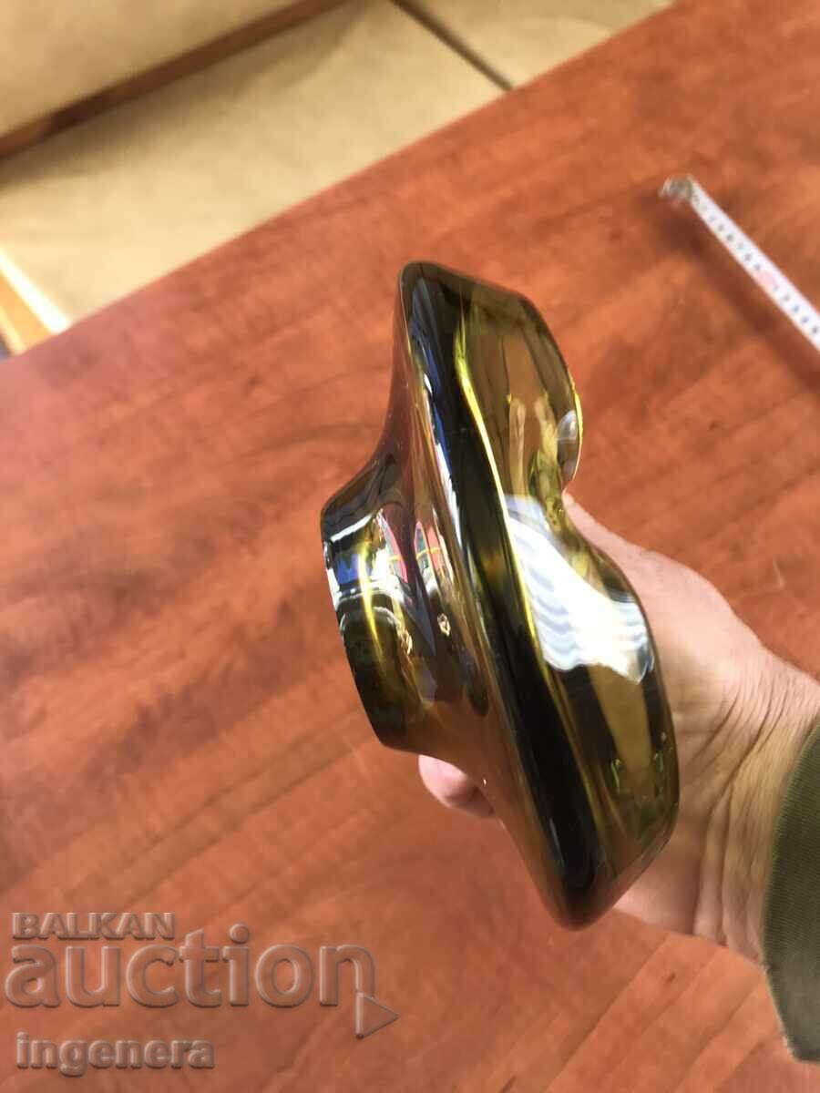 THICK GLASS ASHTRAY, EMBOSSED MASSIVE SOCA - 6 THICK GLASS ASHTRAY, EMBOSSED MASSIVE SOCA - 6