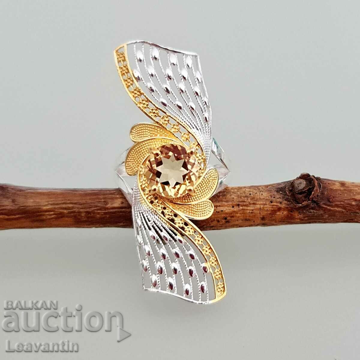 5075 Silver ring with Citrine