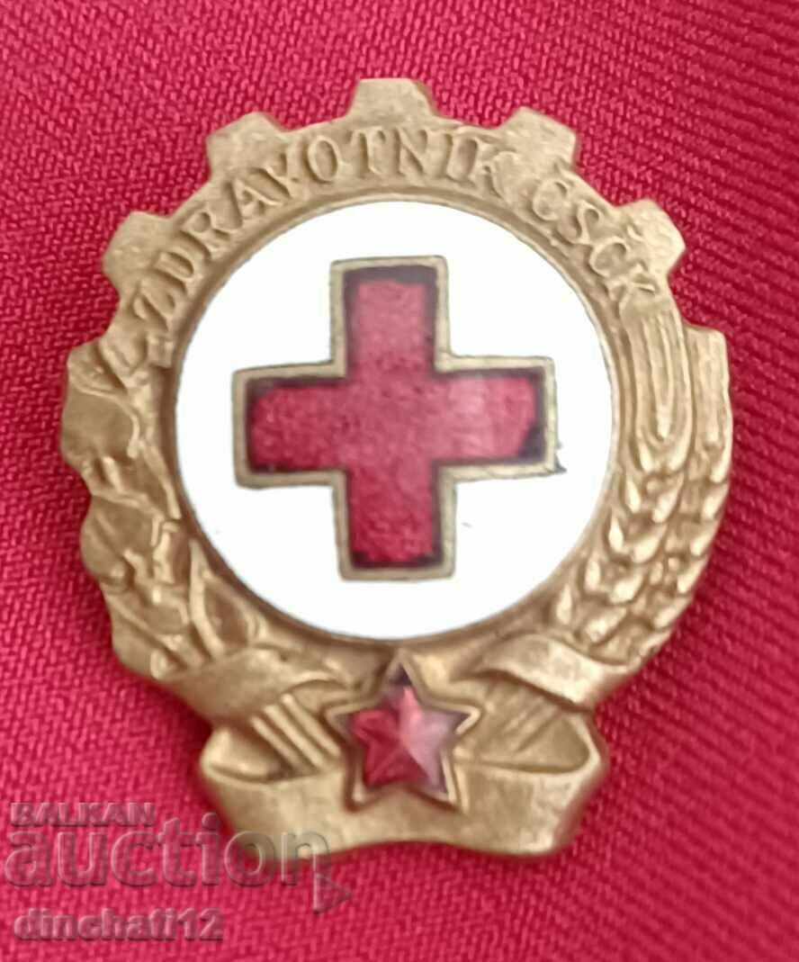 Insigna. Crucea Roșie Cehoslovacia - Medic