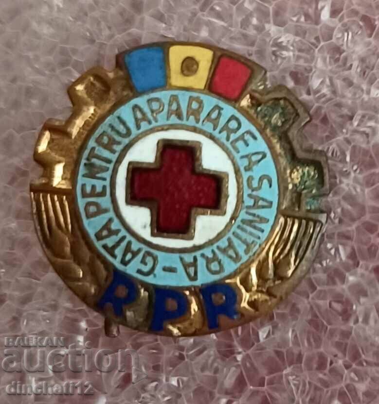 Значка ГСО. Червен кръст Румъния - САНИТАРНА ОТБРАНА с цена 29.00 лв. | € 14.83 Значка ГСО. Червен кръст Румъния - САНИТАРНА ОТБРАНА с цена 29.00 лв. | € 14.83