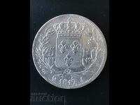 France 5 Francs 1817 Paris Louis XVIII Silver