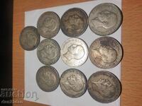 Set of 10 coins. 100 BGN from 1934