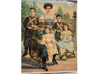 Rare old authentic poster of the Bulgarian Royal Family