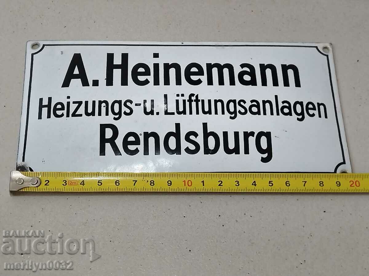 Enamel German plate plate Third Reich with price 49.00 BGN | € 25.05 Enamel German plate plate Third Reich with price 49.00 BGN | € 25.05