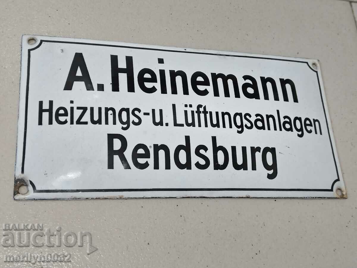 Enamel German plate plate Third Reich - 6 Enamel German plate plate Third Reich - 6