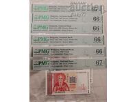 Lot of 6 certified banknotes from 1999